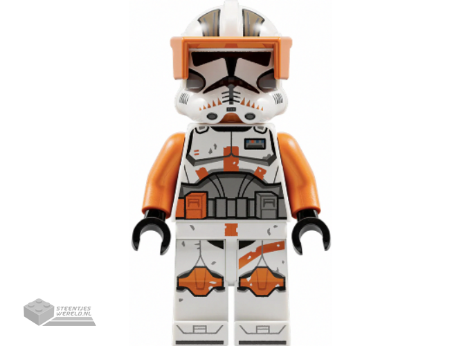 sw1233 – Clone Trooper Commander Cody, 212th Attack Battalion (Phase 2) – Orange Visor, Nougat Head, Helmet with Holes, Printed Legs