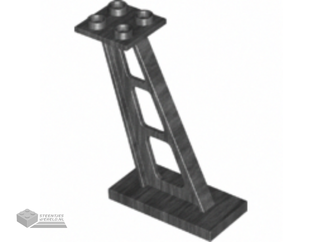 4476b - Pilaar 2 x 4 x 5 Stanchion Inclined, 5mm breed Posts