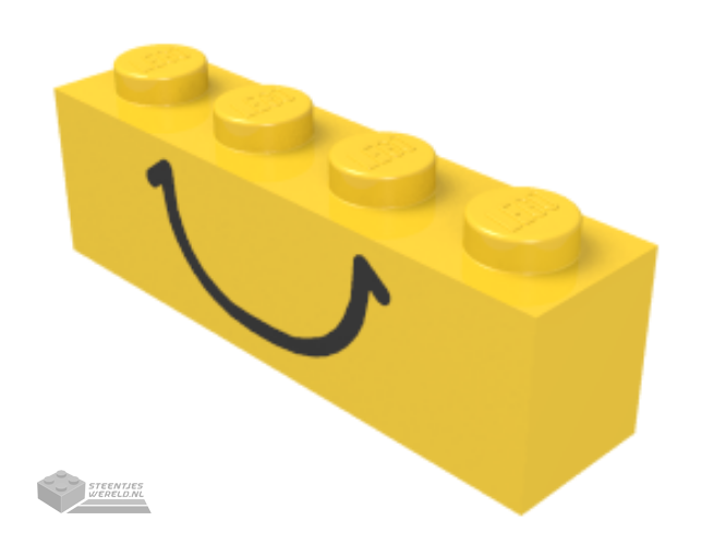 3010p01 – Brick 1 x 4 met Smile Pattern