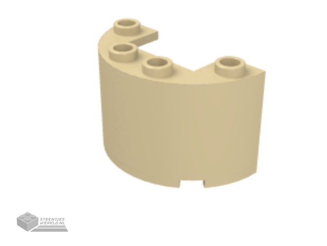 24593 – Cylinder Half 2 x 4 x 2 met 1 x 2 uitsnede