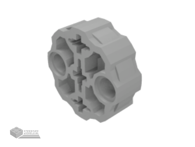 98585 – Technic, Technic as Connector Block rond met 2 pin gaten en 3 Technic as gaten (Hero Factory wapen loop)