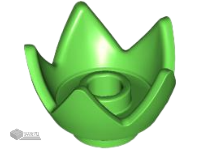 39262 – Minifigure, hoofddeksel Crown Eggshell met 5 Points en middenstuk nopje