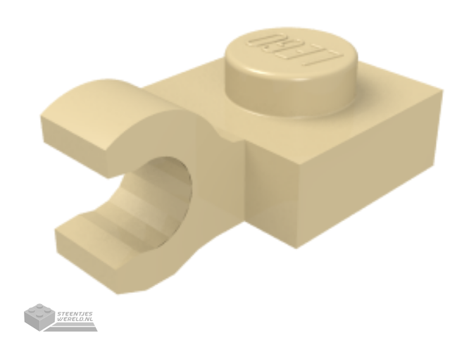 61252 – Plaat, aangepast 1 x 1 met Open O Clip (Horizontal Grip)