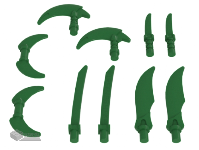37341 – Minifigure, wapen Pack Hooks, Knives, en Swords, 10 in Bag (Multipack)