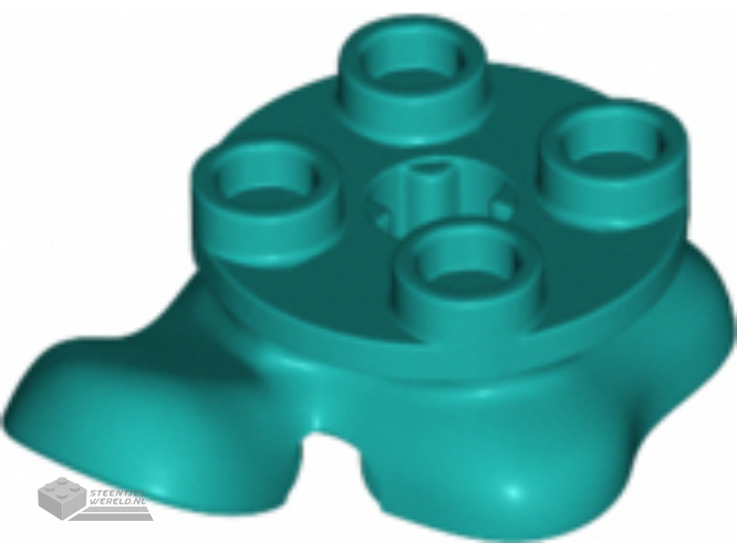 79750 – Legs met Plate Round 2 x 2 en Axle Hole – 2 Feet, 1 Raised