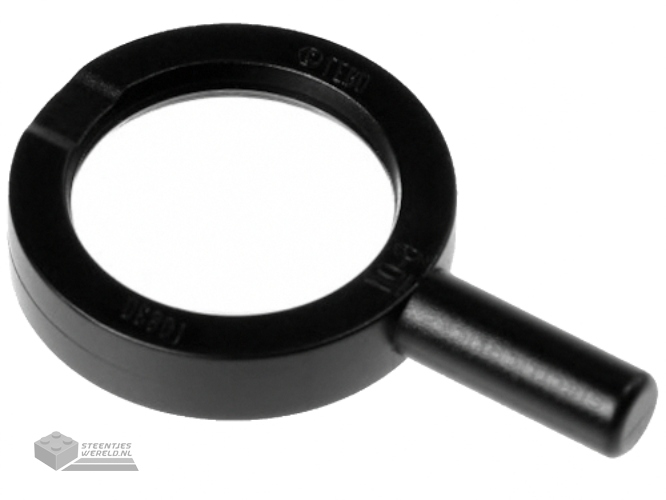 10830c01 - Minifigure, Utensil Magnifying Glass Thick Frame and Solid Handle with Trans-Clear Lens