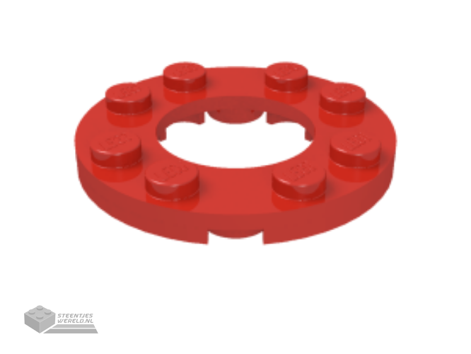 11833 – Plaat, rond 4 x 4 met 2 x 2 rond Open middenstuk