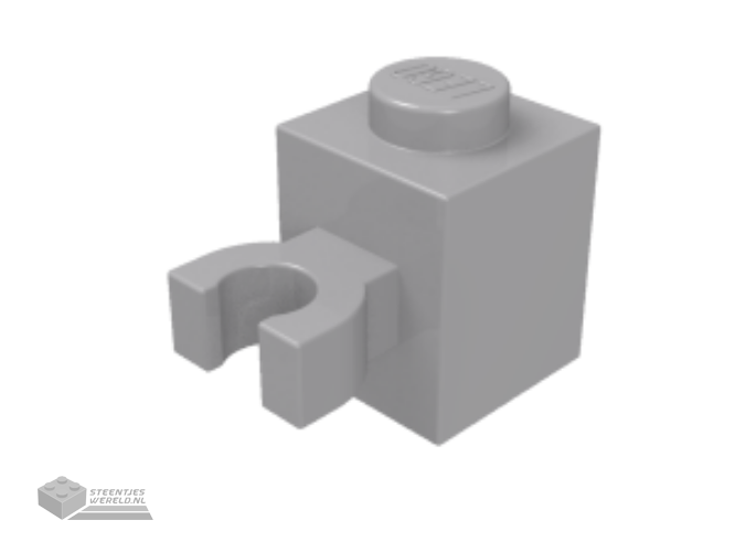 60475 - Brick, Modified 1 x 1 with Open U Clip (Vertical Grip) - Solid Stud
