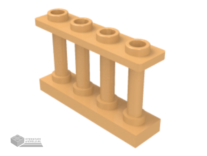 15332 – Hekje 1 x 4 x 2 spijlen met 4 noppen