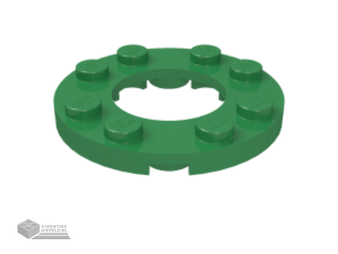 11833 – Plaat, rond 4 x 4 met 2 x 2 rond Open middenstuk