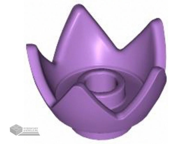 39262 – Minifigure, hoofddeksel Crown Eggshell met 5 Points en middenstuk nopje