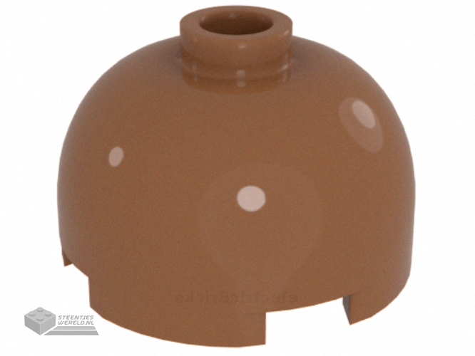 3262 – Brick, Round 2 x 2 Dome Top with Bottom Axle Holder – Vented Stud