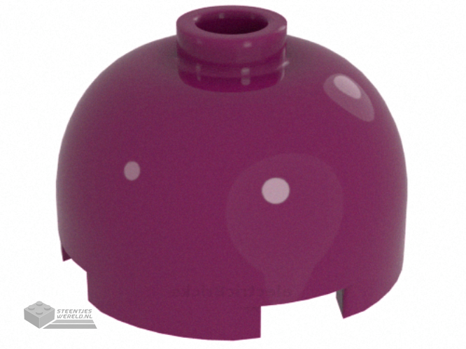 3262 – Brick, Round 2 x 2 Dome Top with Bottom Axle Holder – Vented Stud