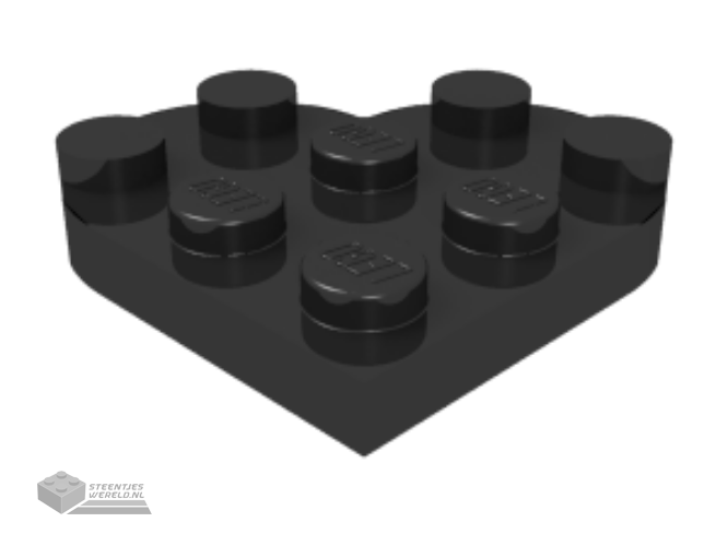 39613 – Plaat, rond 3 x 3 Heart