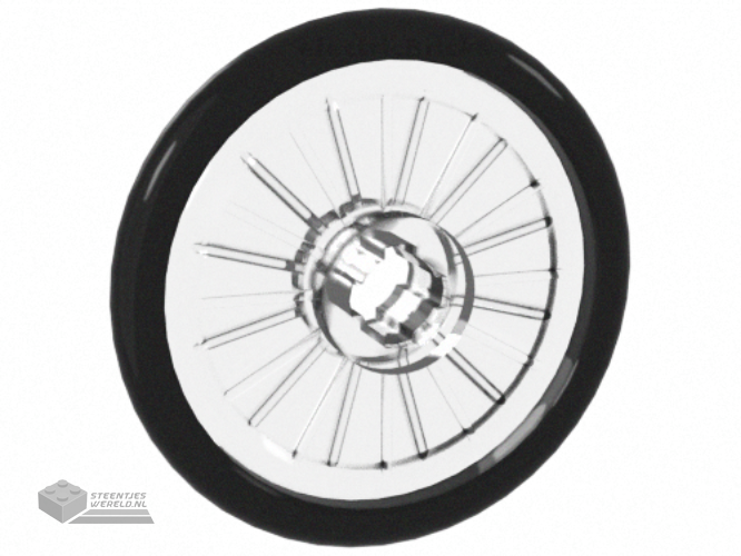 24314pb01 – Wheel Wheelchair with Molded Black Hard Rubber Tire Pattern