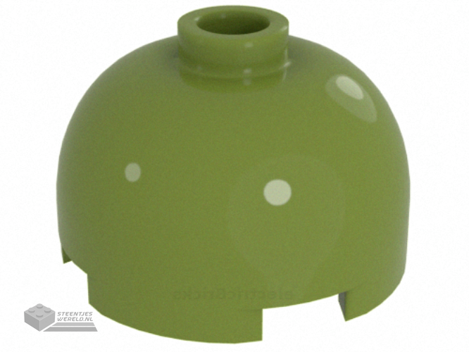 3262 – Brick, Round 2 x 2 Dome Top with Bottom Axle Holder – Vented Stud