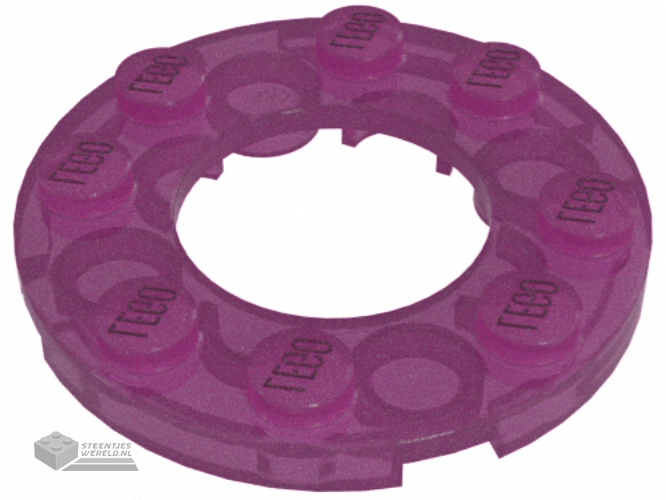11833 – Plaat, rond 4 x 4 met 2 x 2 rond Open middenstuk