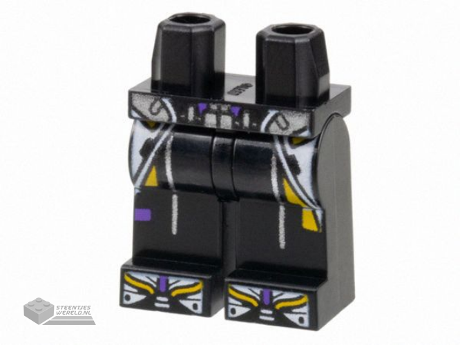 970c00pb1440 - Hips and Legs with White Armor, Yellow and Dark Purple Trim Pattern