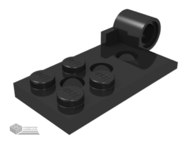 98285 – Scharnier Plaat 2 x 4 met pin gat en 3 gaten – onderkant