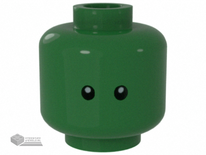 28621pb0107 - Minifigure, Head Black Eyes with White Pupils Pattern - Vented Stud