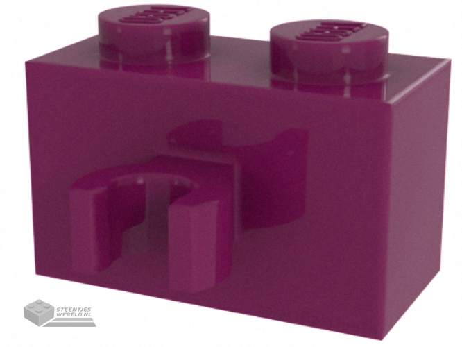 30237b – Steen, aangepast 1 x 2 met Open O Clip dik (Vertical Grip)
