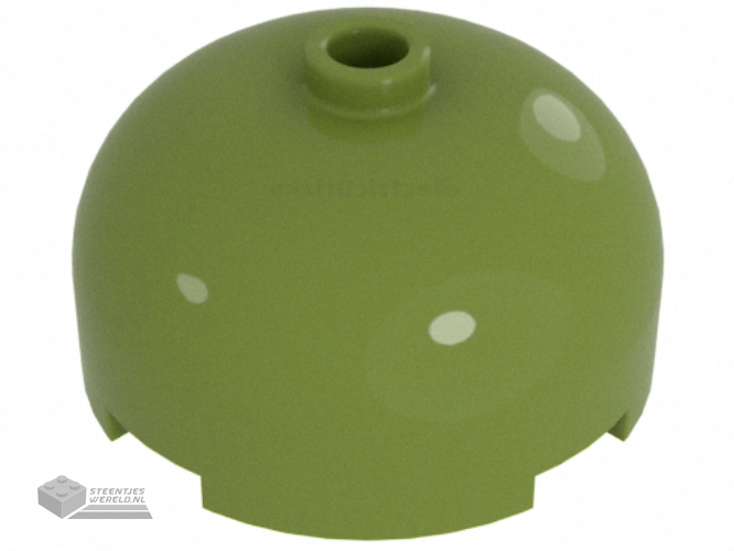 49308 – Steen, rond 3 x 3 x 1 1/3 Dome bovenkant – open nopje
