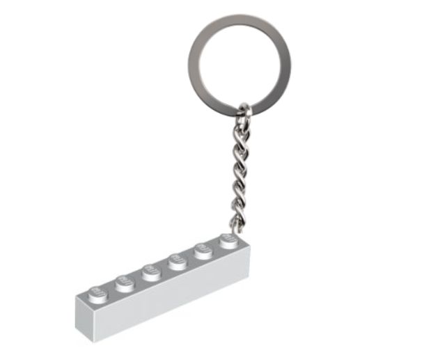 W3009 – Sleutelhanger 1 x 6 bouwsteen