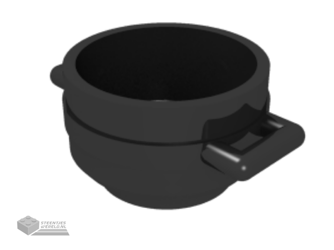 4341 - Minifigure, Utensil Pot Cauldron 3 x 3 x 1 & 3/4 met hendels