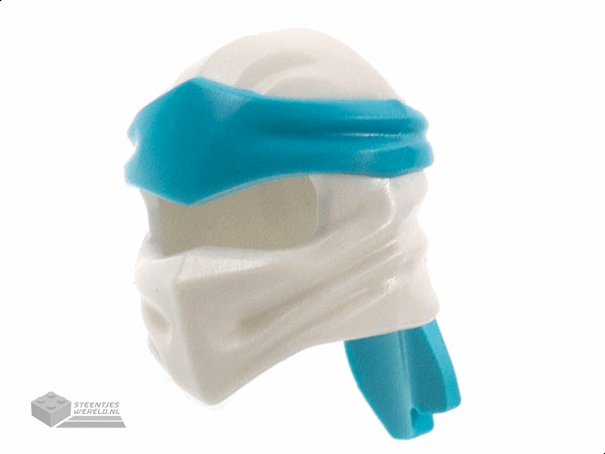 40925pb17 - Minifigure, Headgear Ninjago Wrap Type 4 with Molded Medium Azure Headband  Pattern
