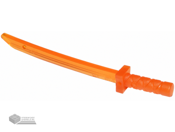 21459 – Minifigure, wapen Sword, Shamshir/Katana (Square Guard) met Capped Pommel en gaten in Crossguard en Blade