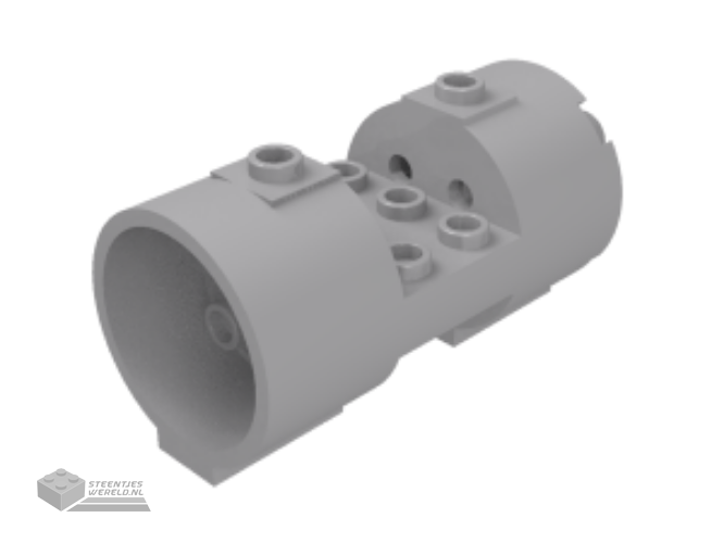 30360 - Cylinder 3 x 6 x 2 2/3 Horizontal - Round Connections Between Interior noppen