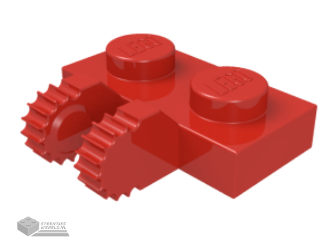 60471 – Scharnier Plaat 1 x 2 Locking met 2 Fingers op zijkant en 9 Teeth