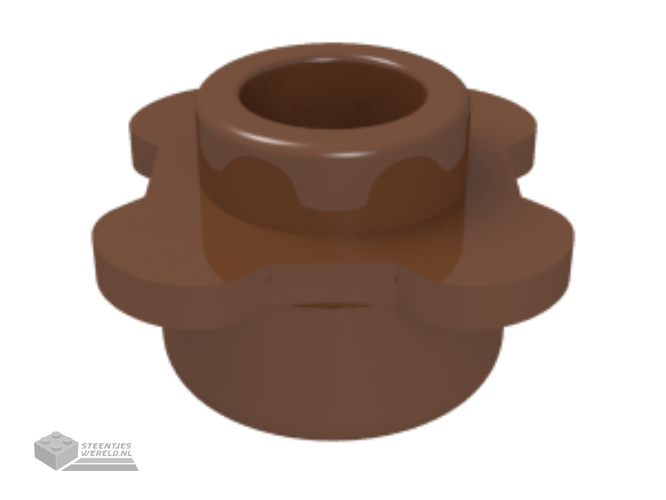 33291 – Plaat, rond 1 x 1 met bloem rand (4 Knobs / Petals)
