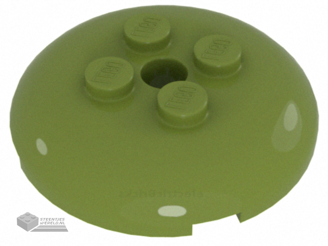 65138 – Dish 4 x 4 omgekeerd (Radar) met 4 dichte noppen en pin gat