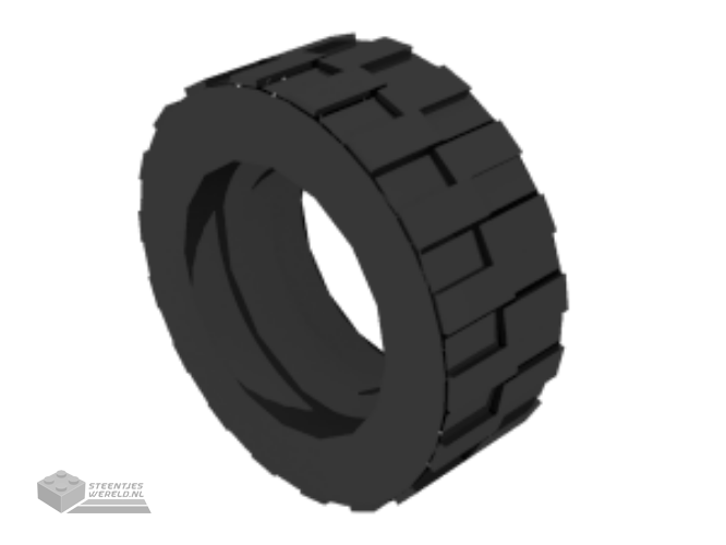 92409 – Tire 17.5mm D. x 6mm met Shallow Staggered Treads – Band rondom middenstuk of Tread