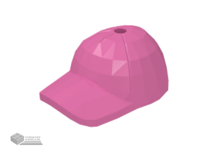 11303 – Minifigure, hoofddeksel Cap – Short gebogen Bill met Seams en gat op bovenkant