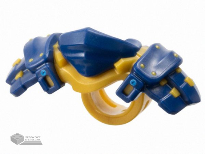 4923pb01 - Minifigure Armor Shoulder Pads and Bandana with Molded Pearl Gold Rivets and Scabbard for 2 Katanas Pattern