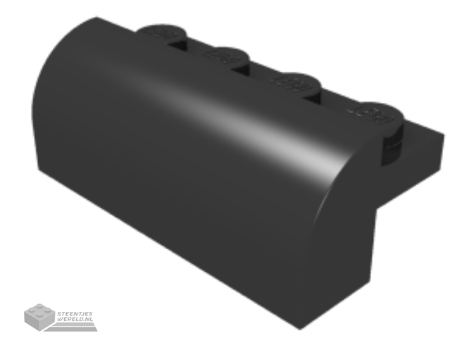 6081 – Dakpan, gebogen 2 x 4 x 1 1/3 met 4 verdiepte noppen