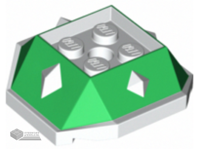 67931pb01 – Shell with 4 Recessed Studs and Hole with Molded White Bottom and Spikes Pattern
