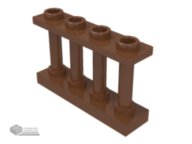 15332 – Hekje 1 x 4 x 2 spijlen met 4 noppen