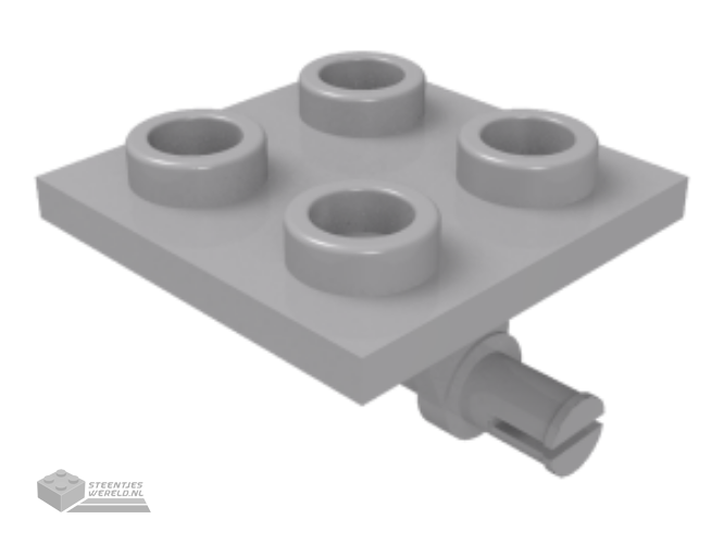 4870 - Plaat, aangepast 2 x 2 dun met Dual Wheels houder - Split pins