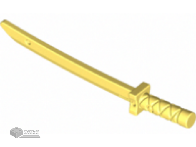 21459 – Minifigure, wapen Sword, Shamshir/Katana (Square Guard) met Capped Pommel en gaten in Crossguard en Blade