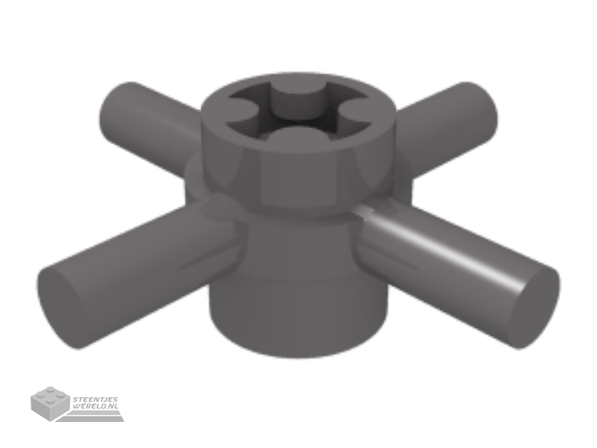 48723 - Technic, Technic as Connector Hub met 4 staven en pin gat