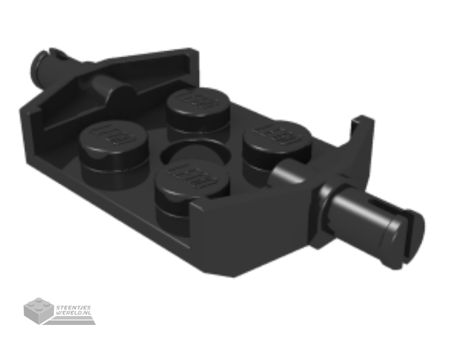 6157 – Plaat, aangepast 2 x 2 met Wheels houder breed en gat