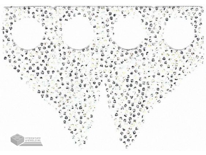 26697pb01 – Minifigure Tuxedo Tails Cloth with Silver Iridescent Dots Pattern – Traditional Starched Fabric
