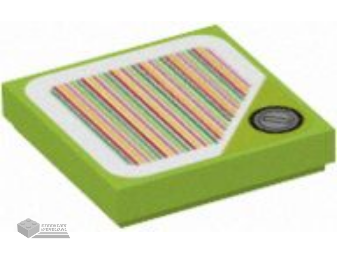 3068pb1487 – Tile 2 x 2 with Super Mario Scanner Code Red Coin Block, Triangle Corner Pattern (Sticker) – Set 71382