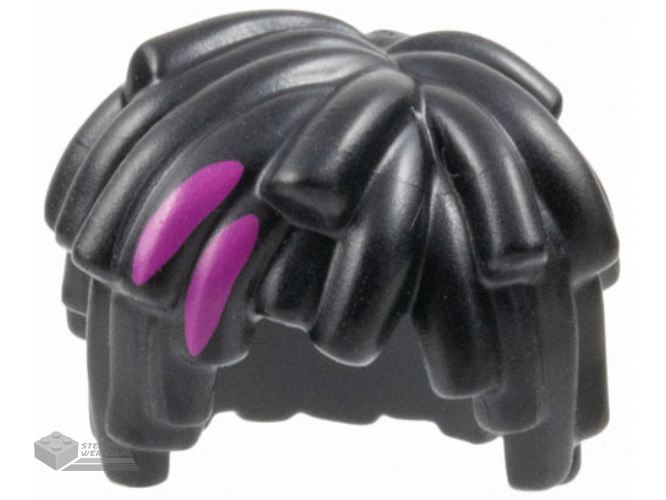 2003pb03 – Minifigure, Hair Short Layered Mop Top with Magenta Streaks Pattern