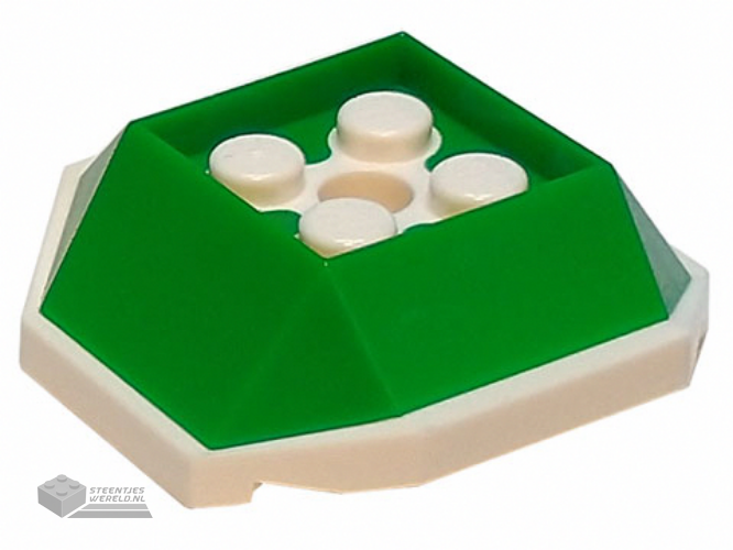 67013pb01 - Shell with 4 Recessed Studs and Hole with Molded White Bottom Pattern
