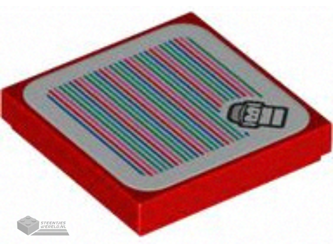 3068pb2307 – Tile 2 x 2 with Super Mario Scanner Code Diddy Kong Pattern (Sticker) – Set 71425