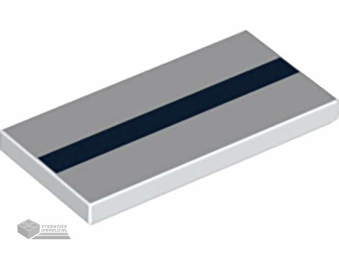 87079pb0566 – Tile 2 x 4 with Dark Blue Stripe Pattern